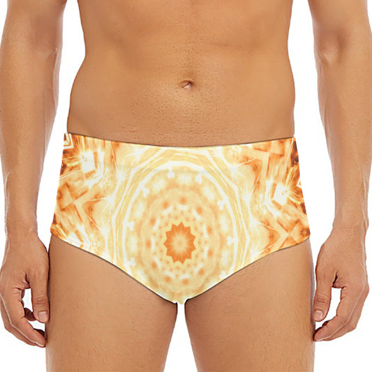 Shining Kaleidoscope Print Men's Triangle Swim Briefs