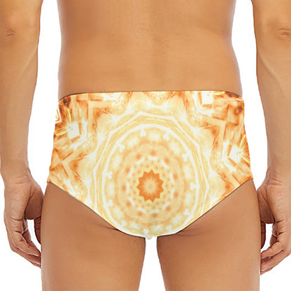Shining Kaleidoscope Print Men's Triangle Swim Briefs