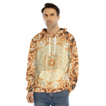 Shining Kaleidoscope Print Men's Velvet Pullover Hoodie