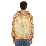 Shining Kaleidoscope Print Men's Velvet Pullover Hoodie