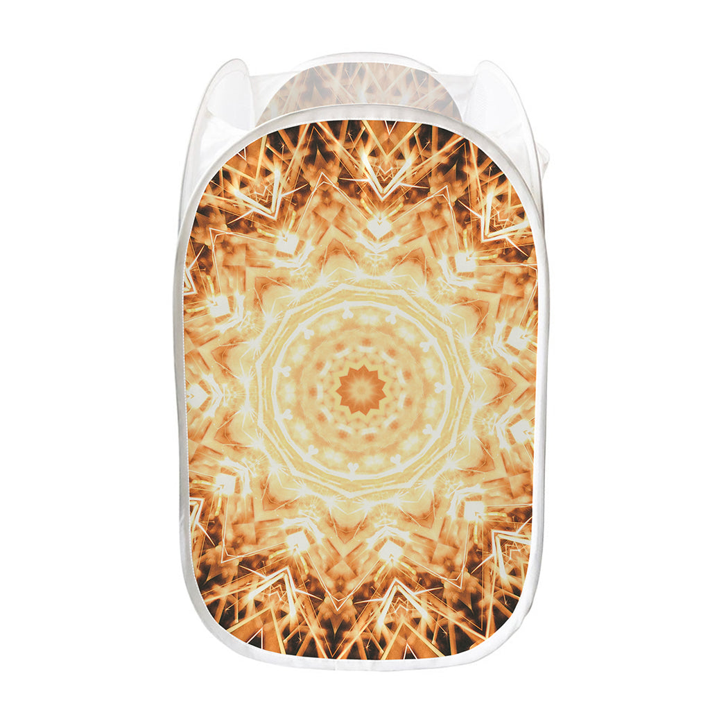 Shining Kaleidoscope Print Mesh Laundry Hamper