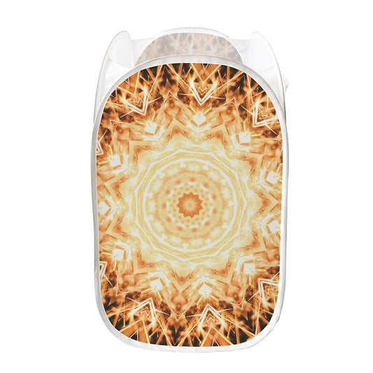 Shining Kaleidoscope Print Mesh Laundry Hamper