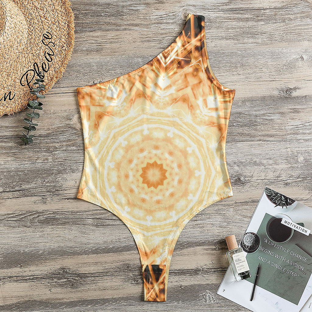 Shining Kaleidoscope Print One Shoulder Bodysuit