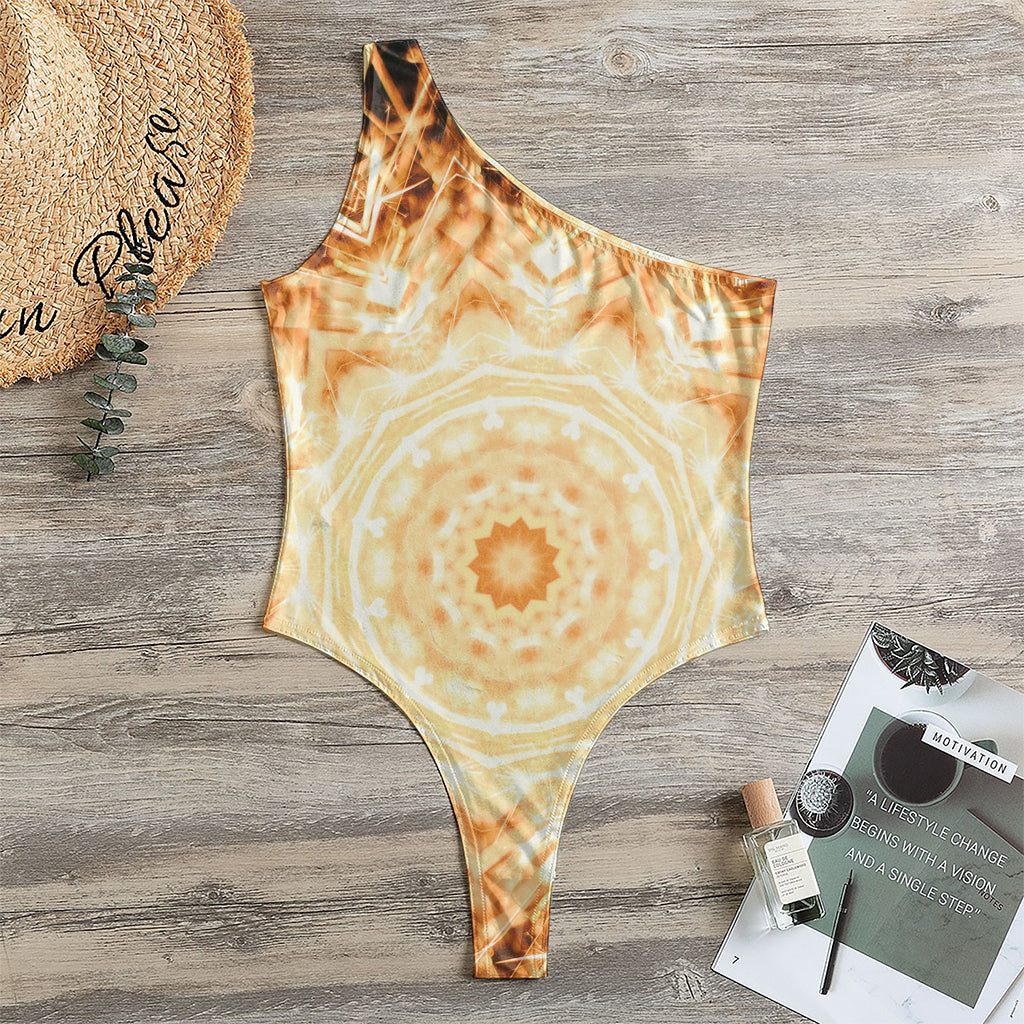 Shining Kaleidoscope Print One Shoulder Bodysuit