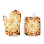 Shining Kaleidoscope Print Oven Mitt And Pot Holder Set