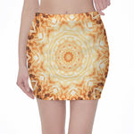 Shining Kaleidoscope Print Pencil Mini Skirt
