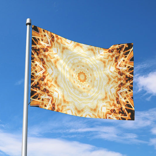 Shining Kaleidoscope Print Polyester Flag