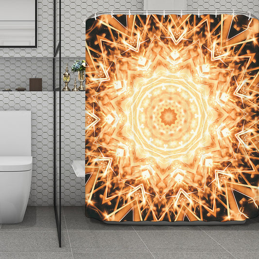 Shining Kaleidoscope Print Polyester Shower Curtain