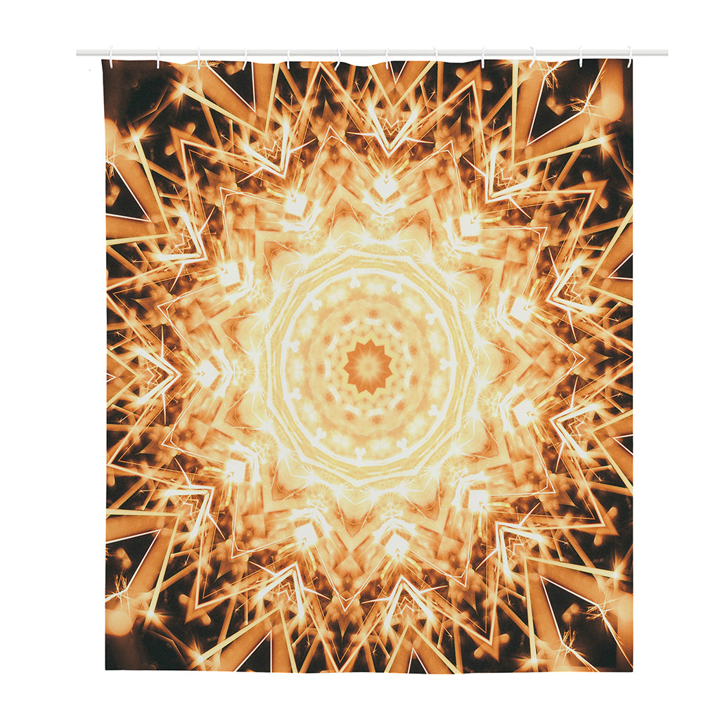 Shining Kaleidoscope Print Polyester Shower Curtain