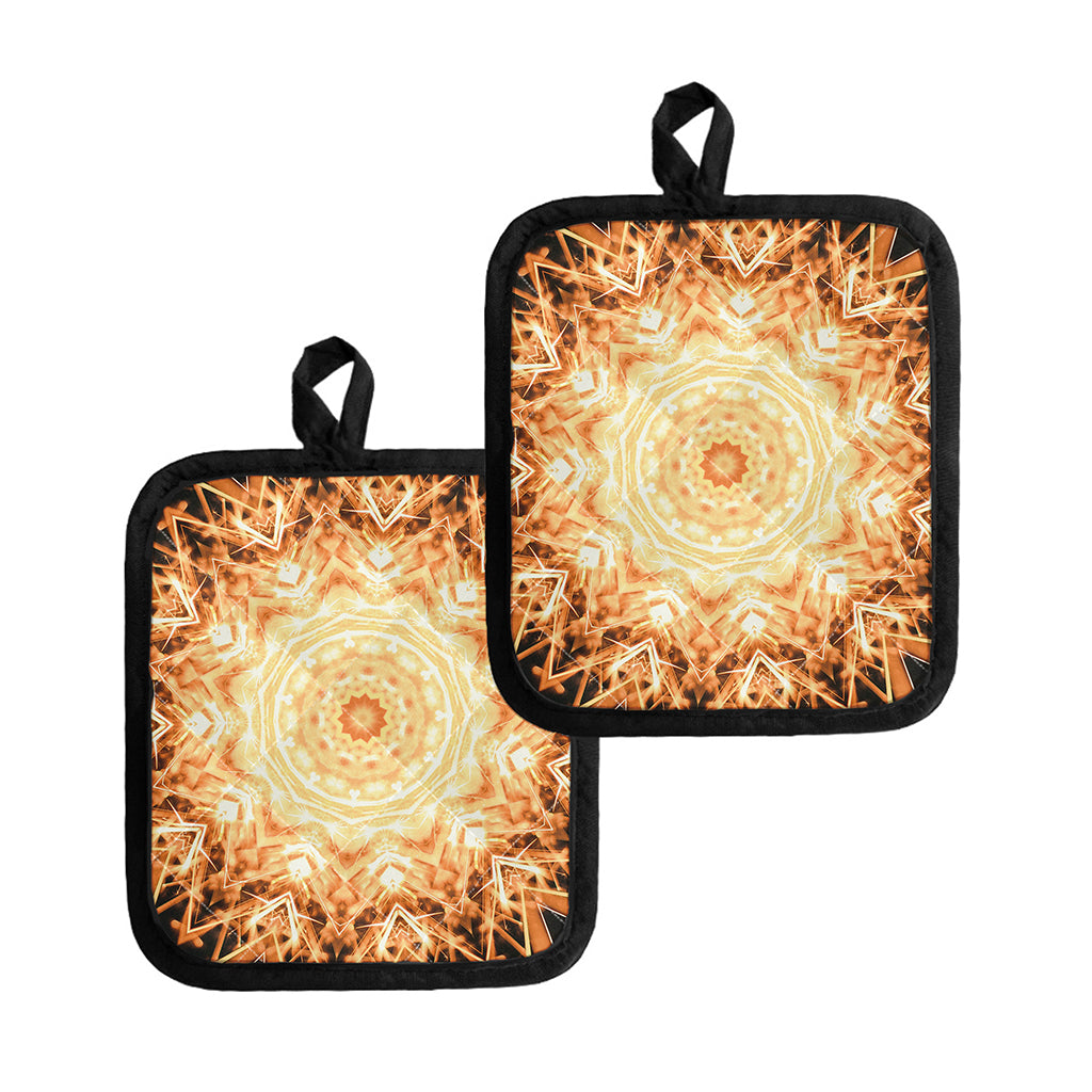 Shining Kaleidoscope Print Pot Holders