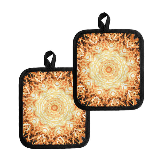 Shining Kaleidoscope Print Pot Holders
