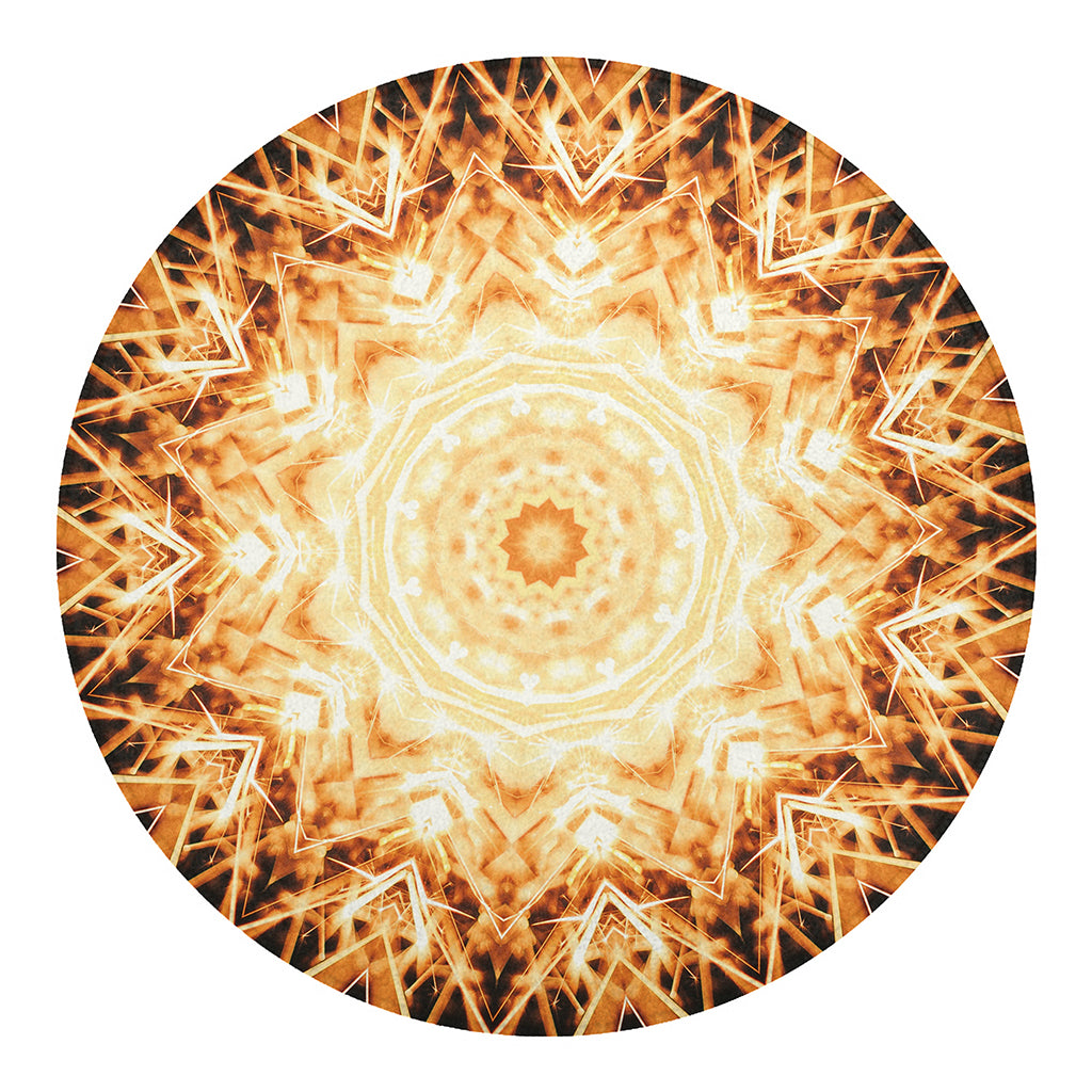 Shining Kaleidoscope Print Round Blanket