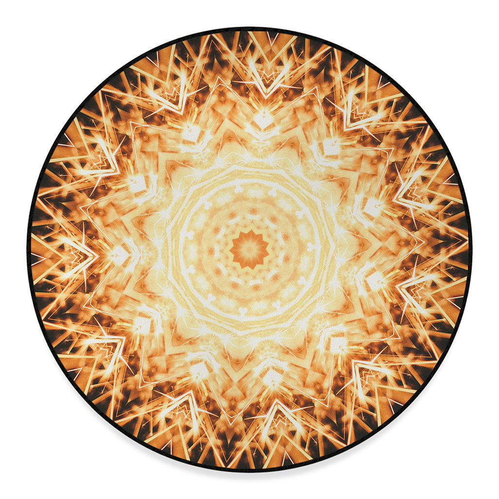 Shining Kaleidoscope Print Round Floor Mat