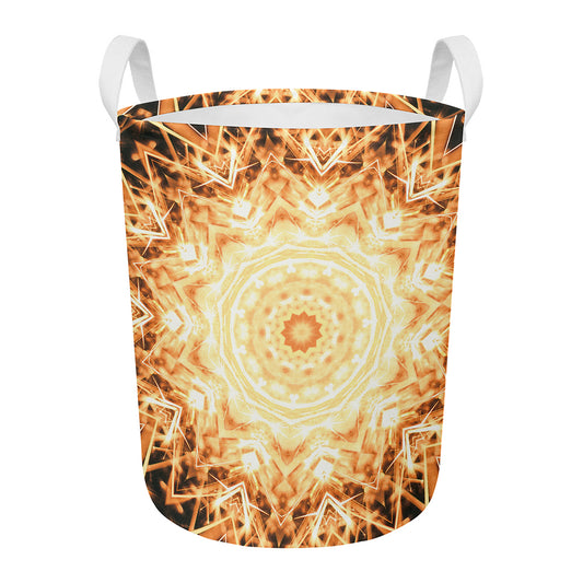 Shining Kaleidoscope Print Round Laundry Basket