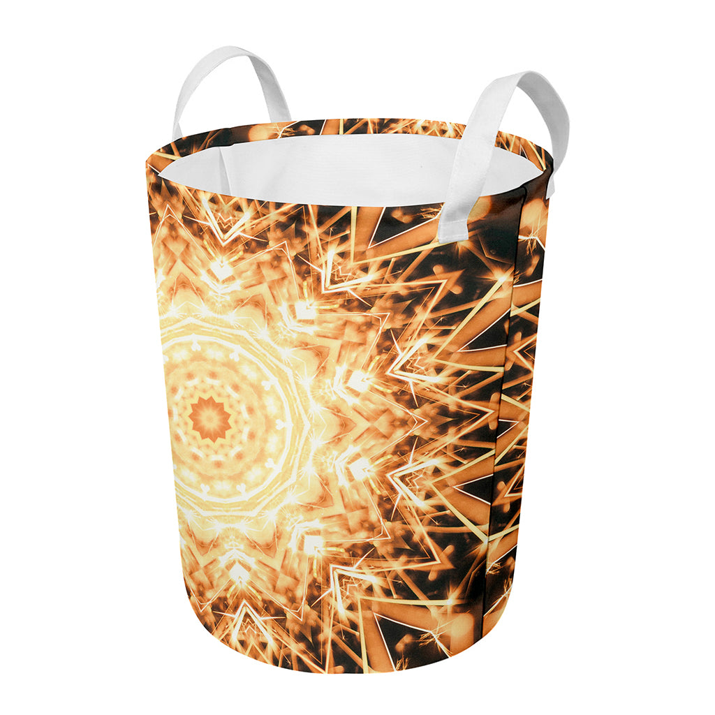 Shining Kaleidoscope Print Round Laundry Basket
