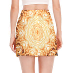 Shining Kaleidoscope Print Side Slit Mini Skirt