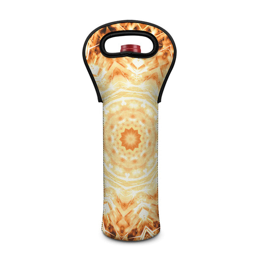 Shining Kaleidoscope Print Single Neoprene Wine Tote