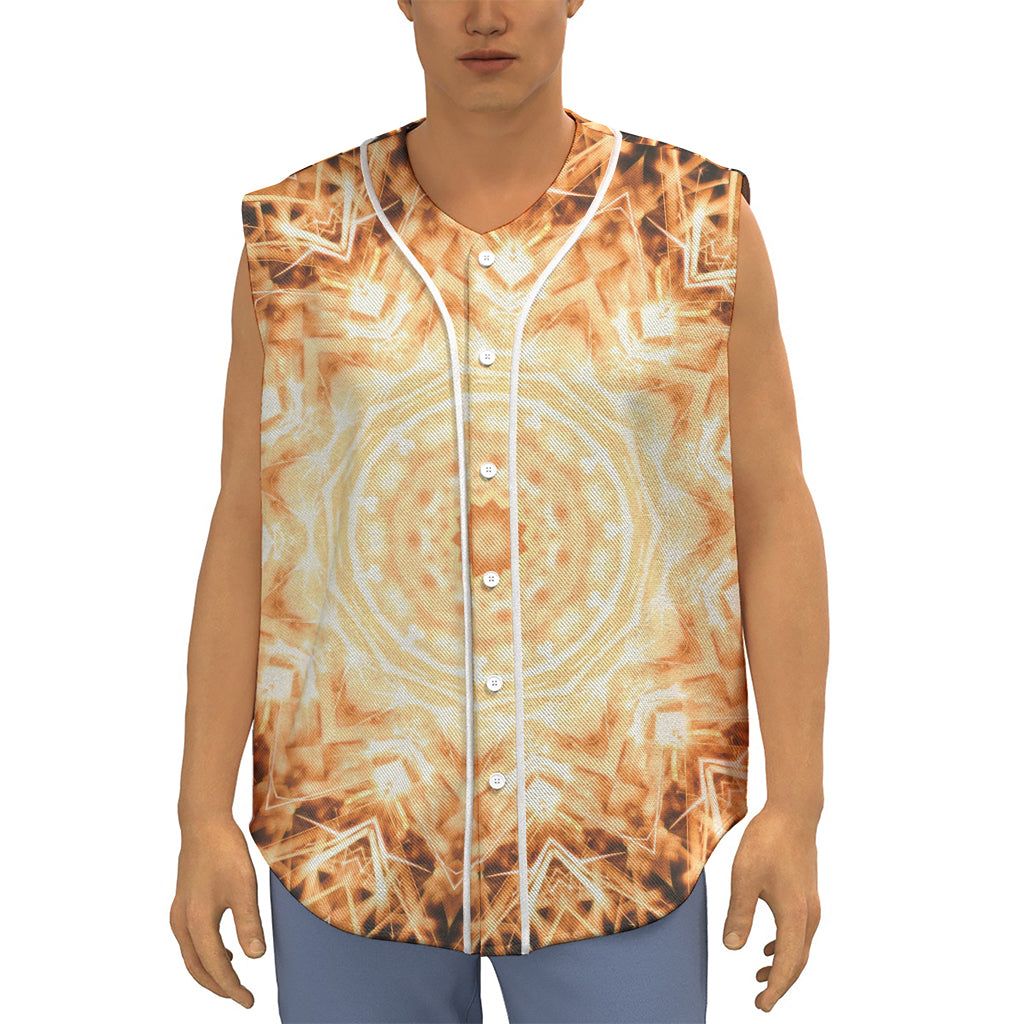 Shining Kaleidoscope Print Sleeveless Baseball Jersey