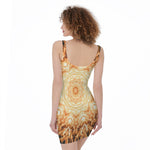 Shining Kaleidoscope Print Sleeveless Bodycon Dress