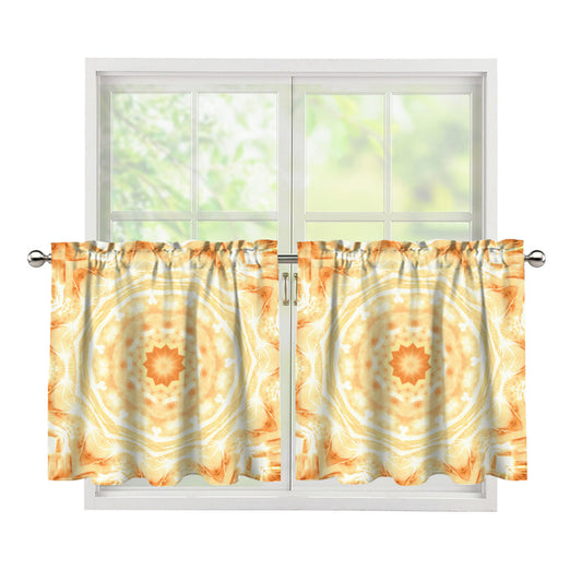 Shining Kaleidoscope Print Tier Curtains