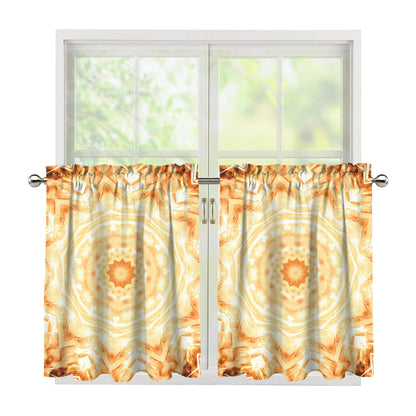 Shining Kaleidoscope Print Tier Curtains