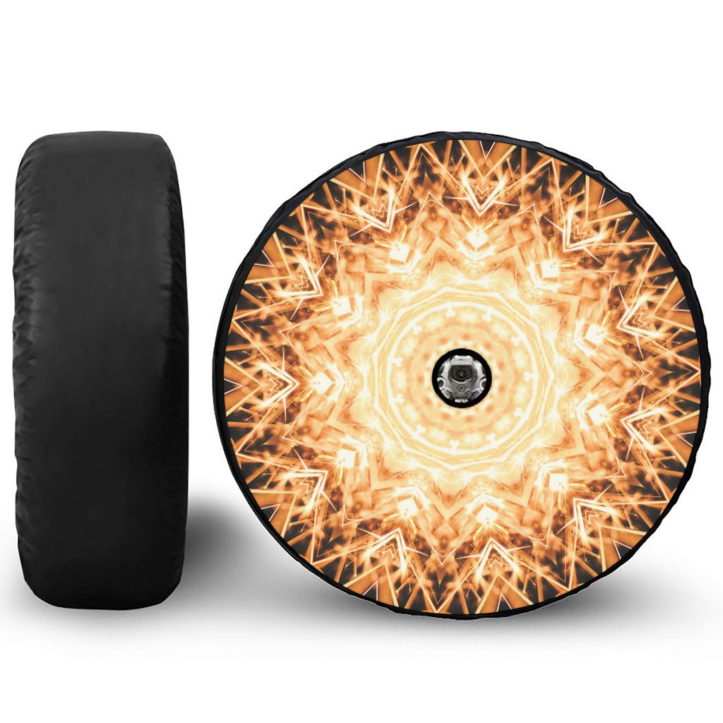 Shining Kaleidoscope Print Tire Cover With Camera Hole