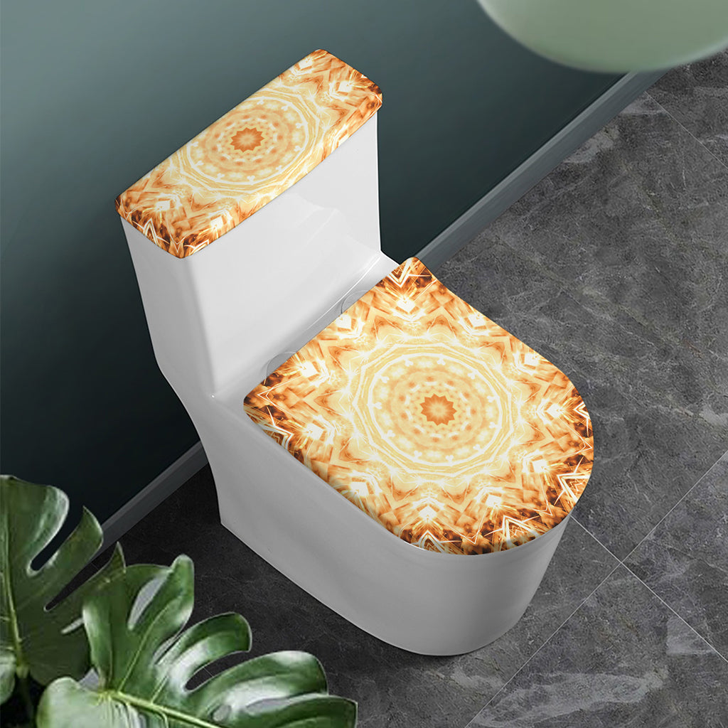 Shining Kaleidoscope Print Toilet Lid And Tank Cover Set