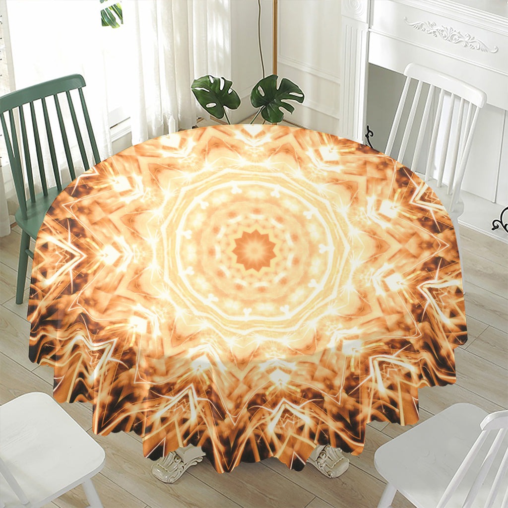 Shining Kaleidoscope Print Waterproof Round Tablecloth