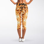 Shining Kaleidoscope Print Women's Capri Leggings