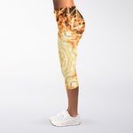 Shining Kaleidoscope Print Women's Capri Leggings