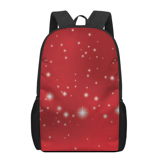 Shiny Sparkle Print 17 Inch Backpack