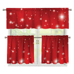 Shiny Sparkle Print 3 Piece Kitchen Curtains
