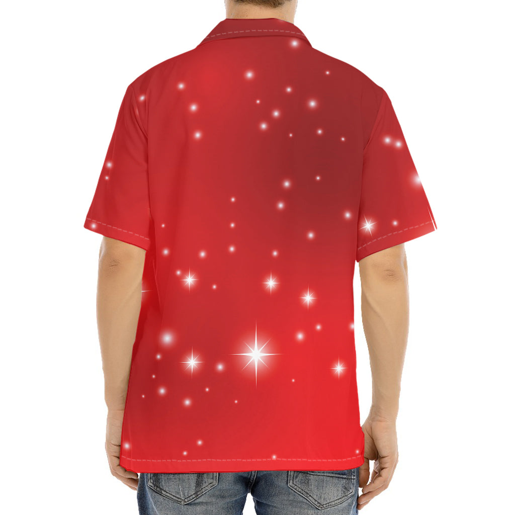 Shiny Sparkle Print Aloha Shirt