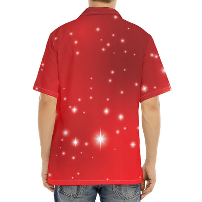 Shiny Sparkle Print Aloha Shirt