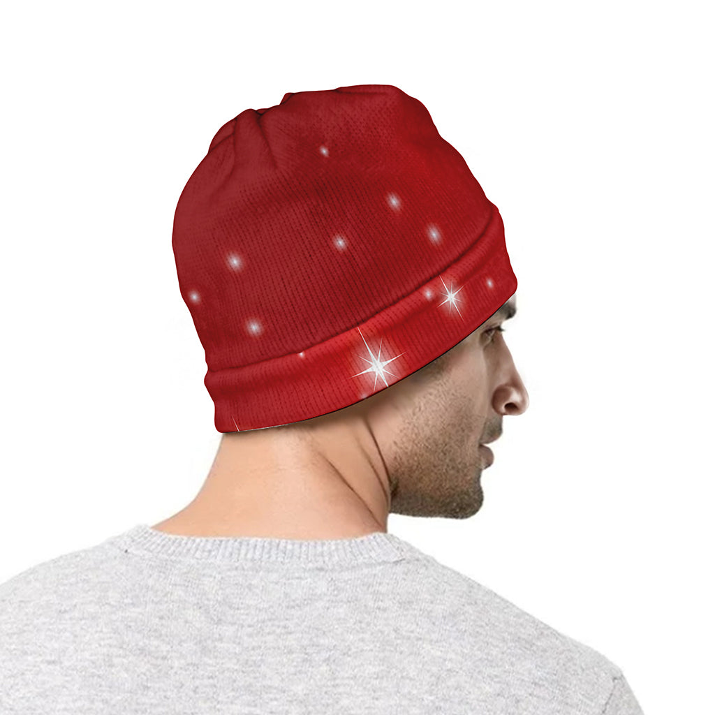 Shiny Sparkle Print Beanie