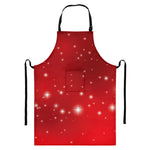 Shiny Sparkle Print Bib Apron With Pocket