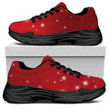 Shiny Sparkle Print Black Chunky Shoes