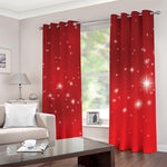 Shiny Sparkle Print Blackout Grommet Curtains