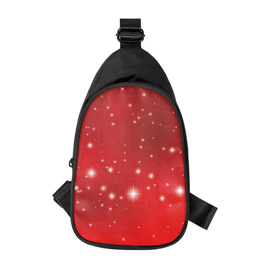 Shiny Sparkle Print Chest Bag
