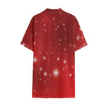 Shiny Sparkle Print Cotton Hawaiian Shirt