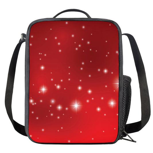 Shiny Sparkle Print Crossbody Lunch Bag