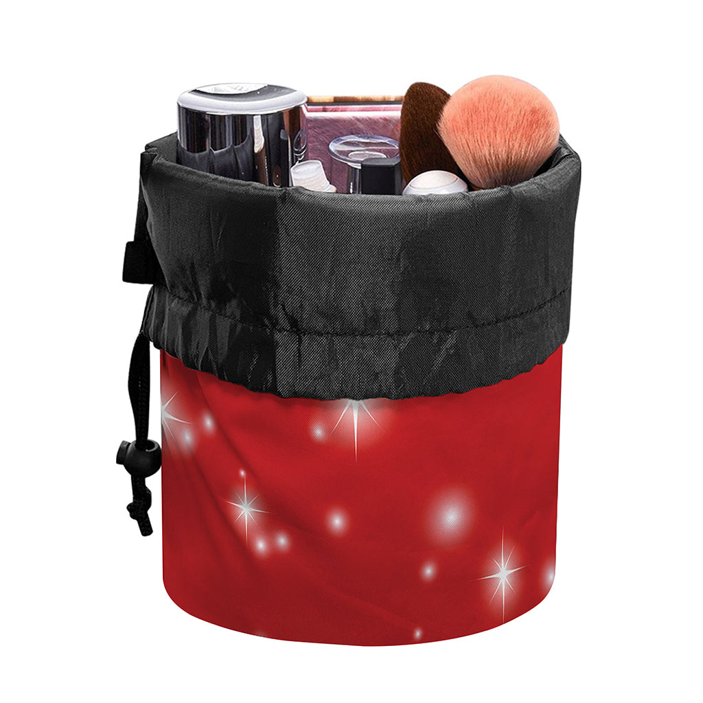 Shiny Sparkle Print Drawstring Makeup Bag