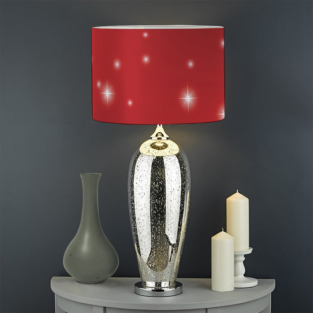 Shiny Sparkle Print Drum Lamp Shade