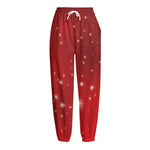 Shiny Sparkle Print Fleece Lined Knit Pants