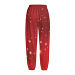 Shiny Sparkle Print Fleece Lined Knit Pants