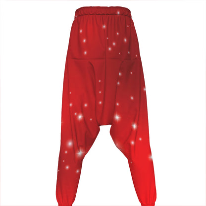 Shiny Sparkle Print Hammer Pants