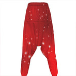 Shiny Sparkle Print Hammer Pants