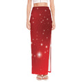 Shiny Sparkle Print High Slit Maxi Skirt