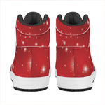 Shiny Sparkle Print High Top Leather Sneakers