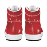 Shiny Sparkle Print High Top Leather Sneakers